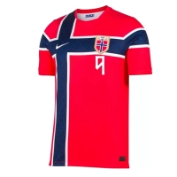 Camiseta Noruega Erling Haaland #9 Primera Equipación Replica Mundial 2026 mangas cortas